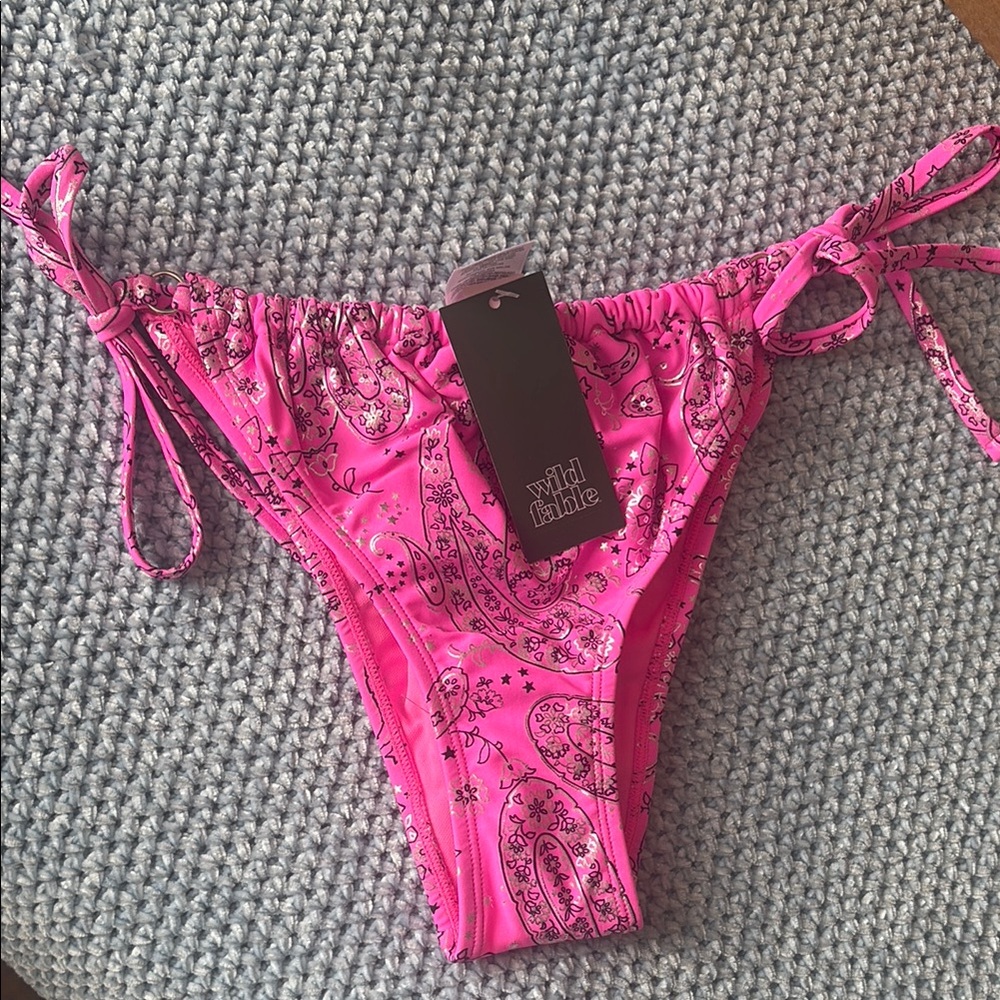 Wild Fable Pink Paisley Bikini Bottom